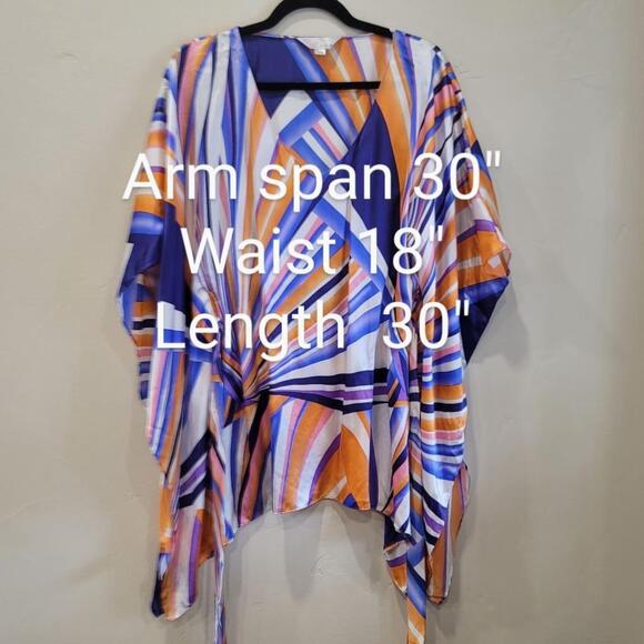 Zoa silk dress size small beautiful multi colored design. - Picture 15 of 16